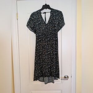 Reitmans Green Floral High Low Dress